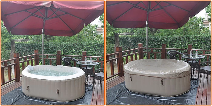 Ellipse Inflatable Outdoor Aqua SPA Whirlpool (pH050012 Coffee)