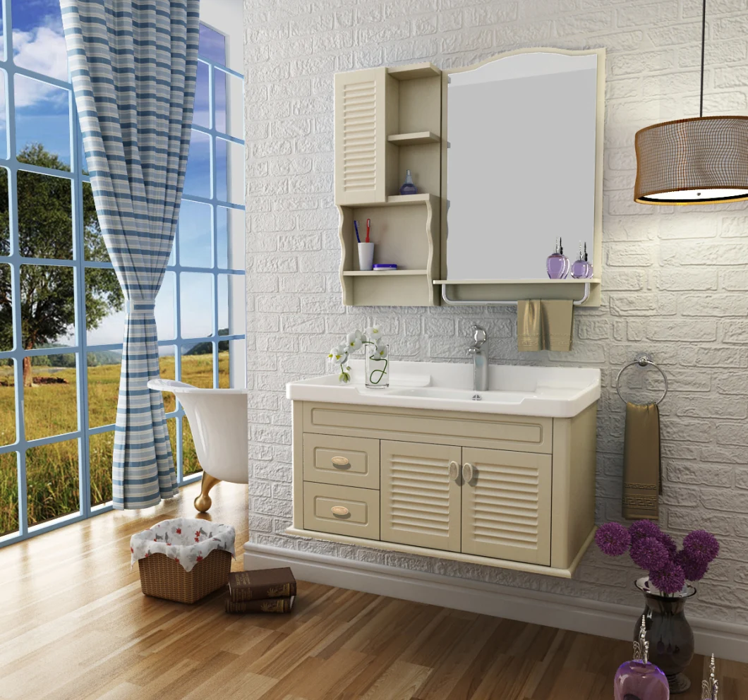 Rural Wall Floor Mounted PVC MDF Storage Toilet Bathroom Vanity