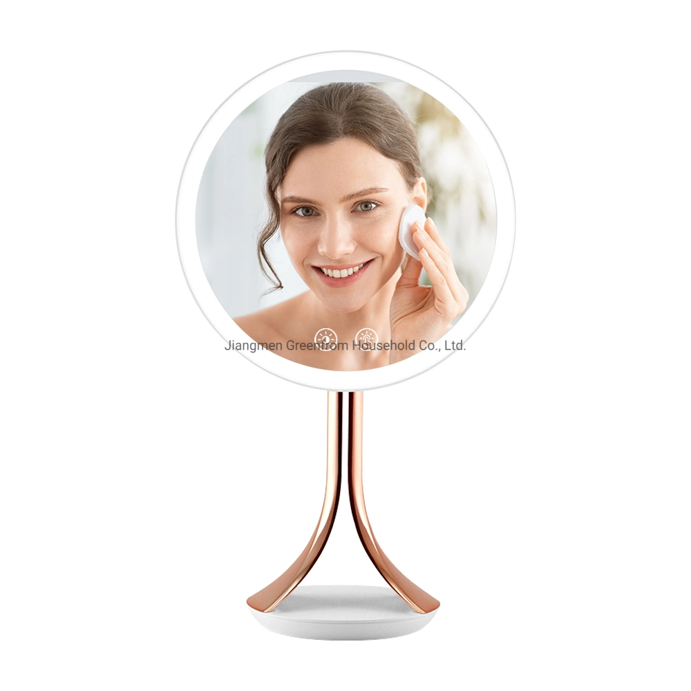 Round Style LED Table Vanity Makeup Mirror