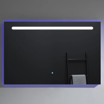 48-дюймовое безрамное светодиодное зеркало с противотуманным покрытием