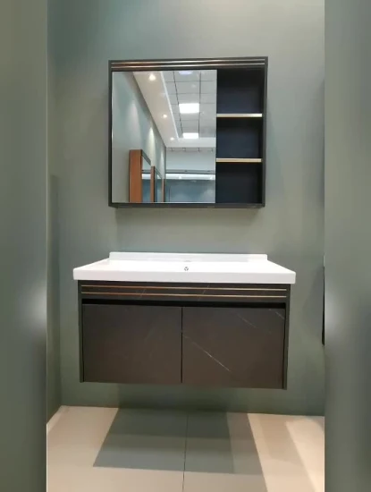 Самая продаваемая керамическая мебель для ванной комнаты с раковиной и деревянным шкафом для ванной комнаты