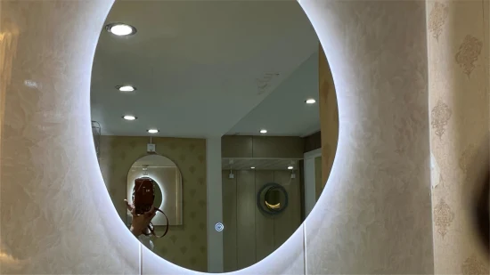 Цена по прейскуранту завода-изготовителя, декоративное алюминиевое зеркало неправильной формы, стеклянное зеркало для макияжа в ванной комнате